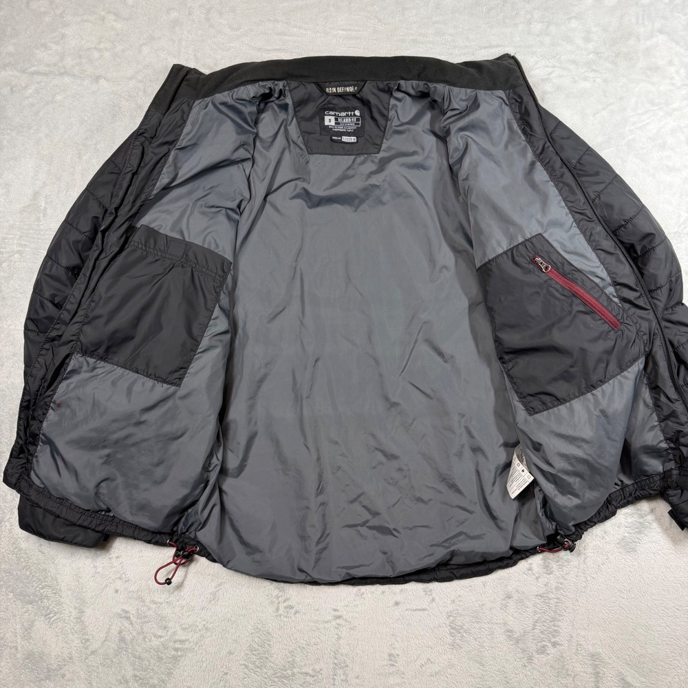 Carhartt Rain Defender Gilliam Jacket Mens Small Black Quilted Puffer 102208-001 - Picture 11 of 13